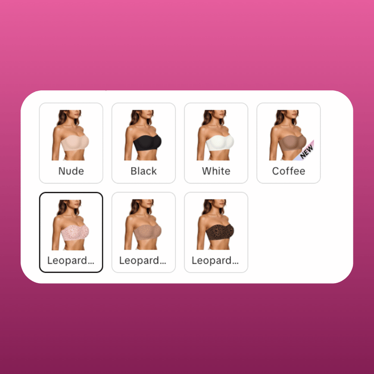 Push Up Strapless Bandeau Bra