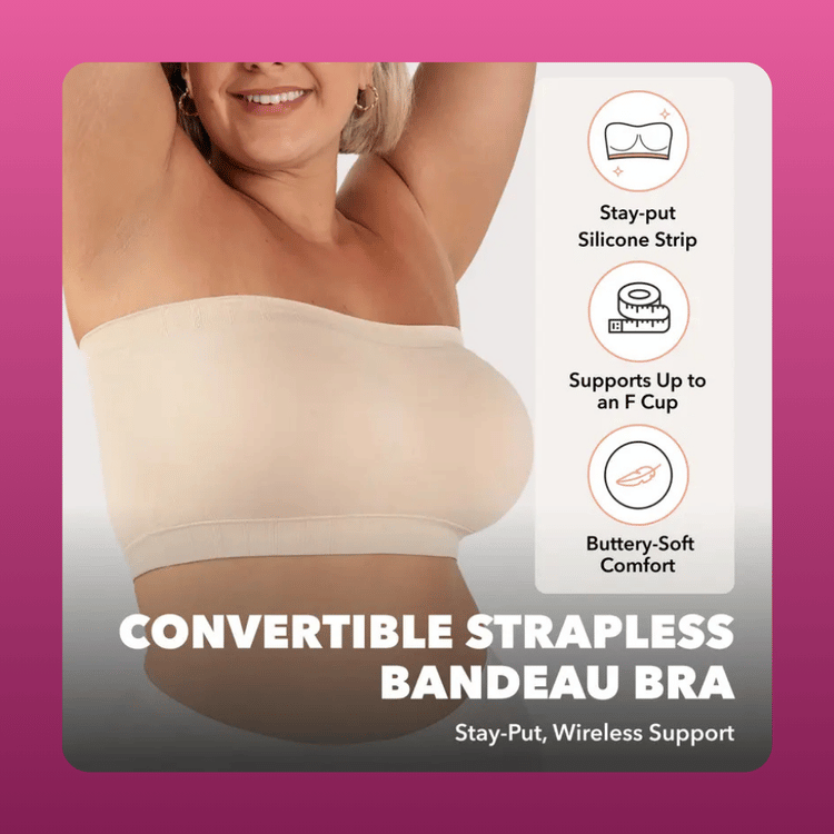 Convertible Wireless Bandeau Bra