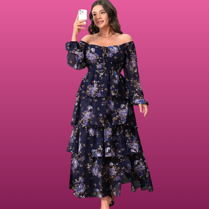 Plus Size Boho Floral Maxi Dress