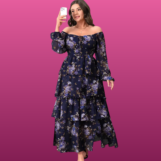 Plus Size Boho Floral Maxi Dress