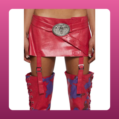 Red Vinyl Moto Costume Set