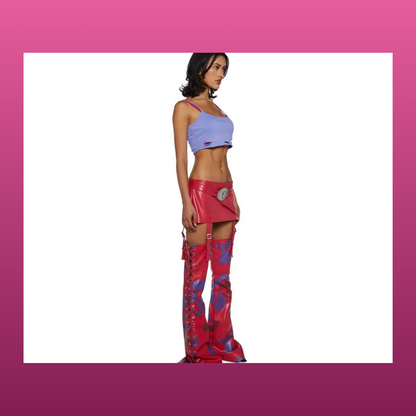 Red Vinyl Moto Costume Set