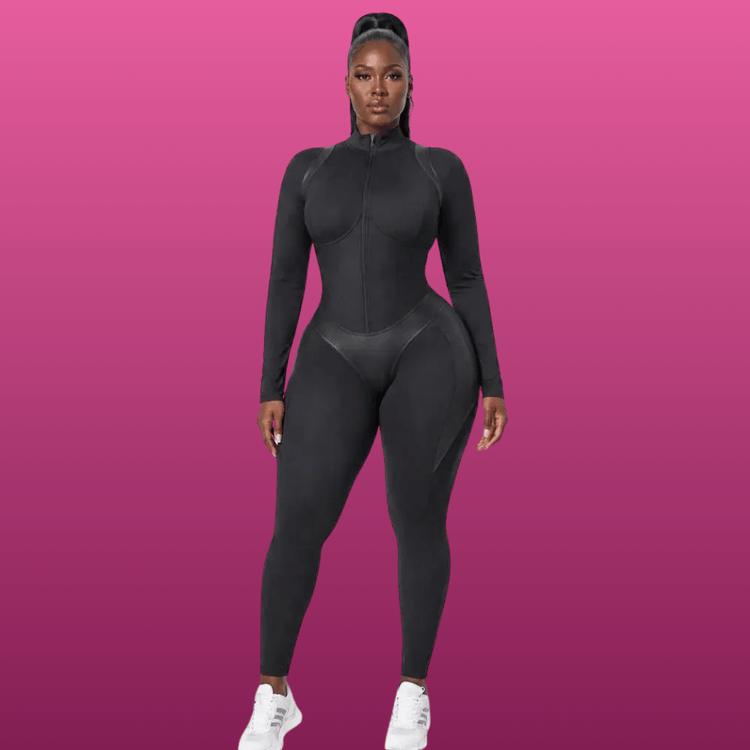 Long Sleeve Corset Sculpt Jumpsuit