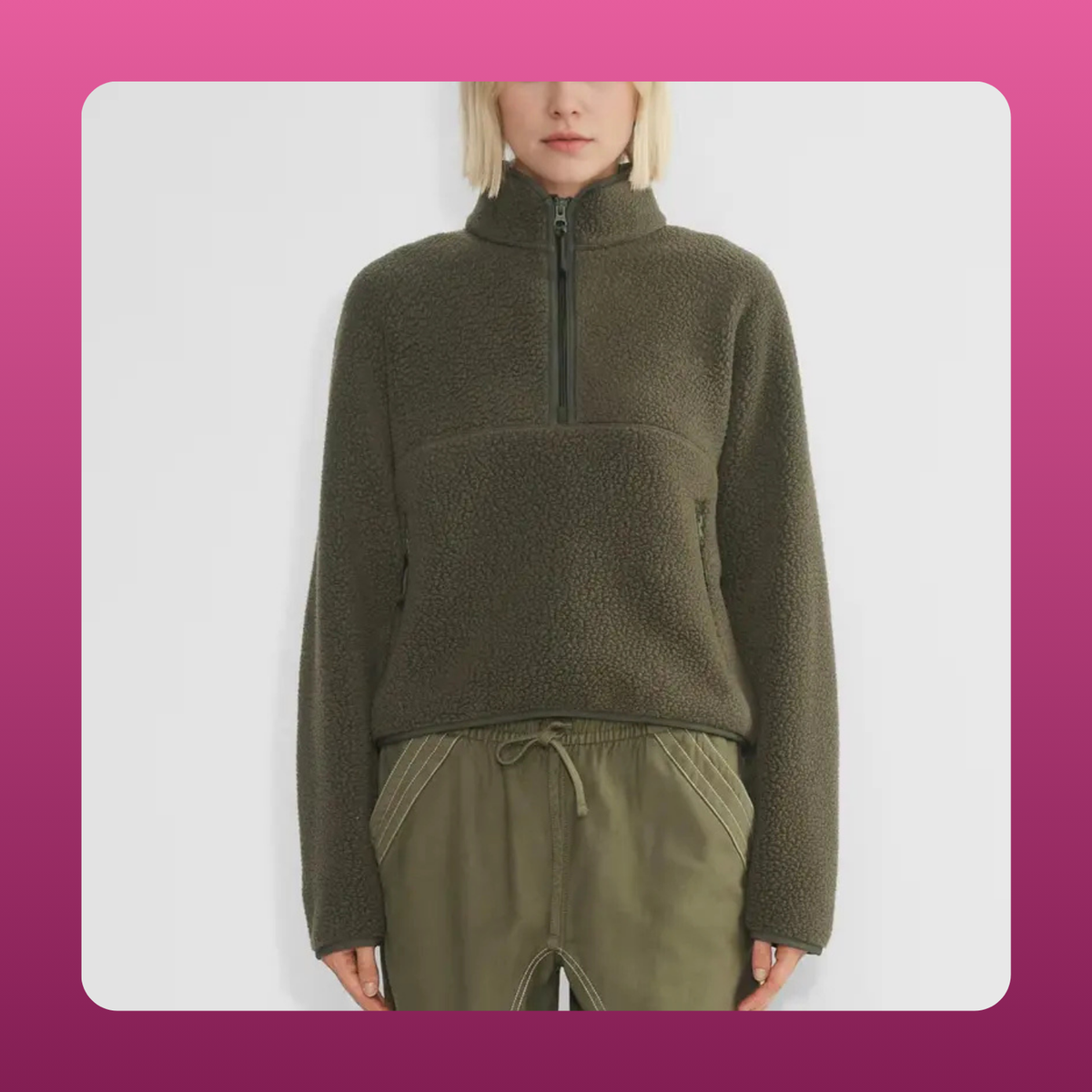 Half Zip Sherpa Pullover