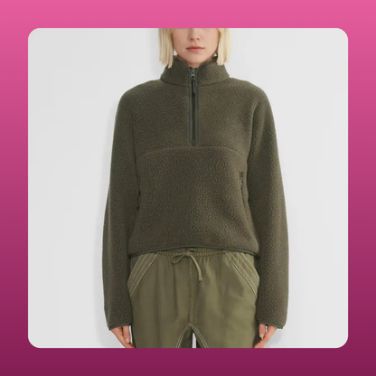 Half Zip Sherpa Pullover