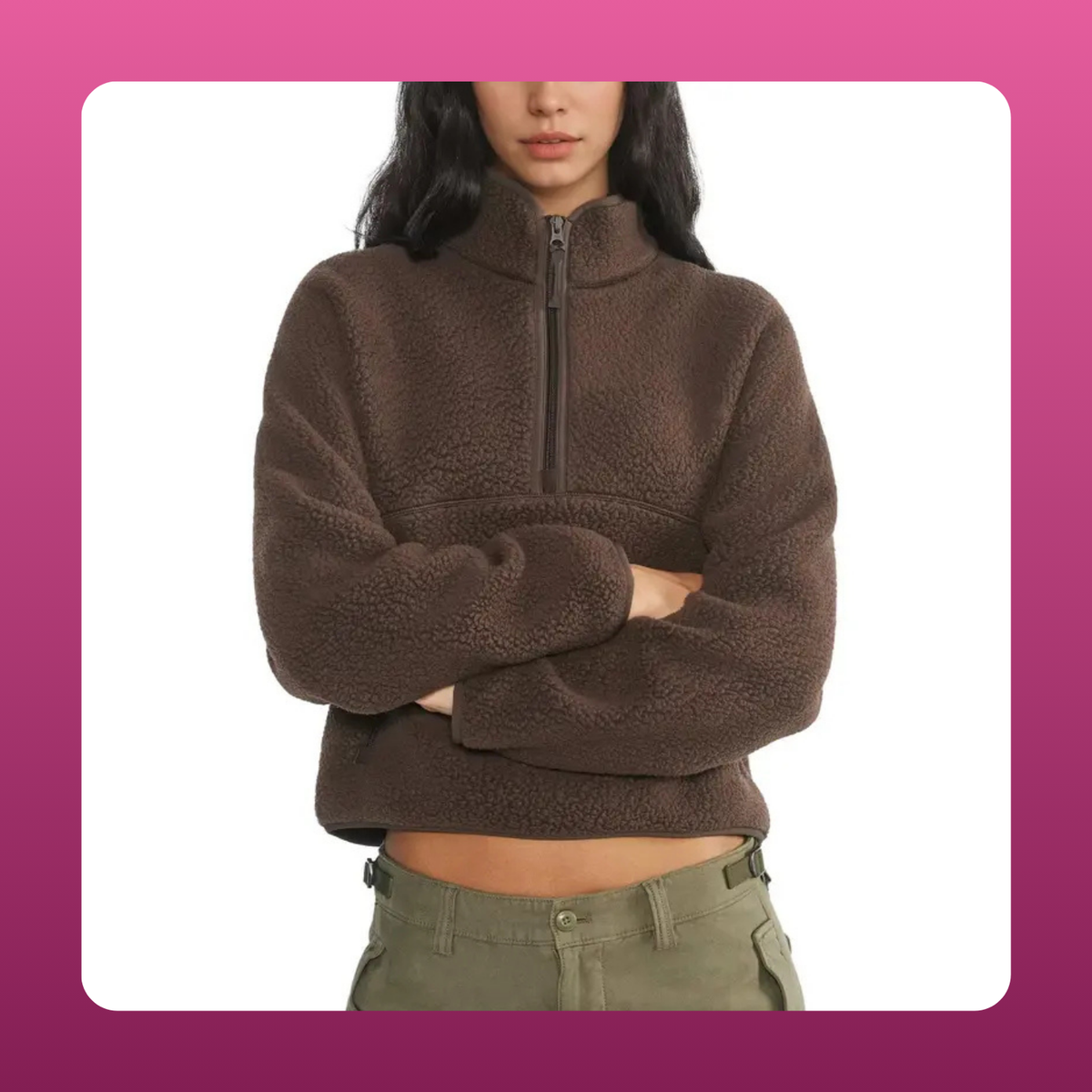 Half Zip Sherpa Pullover