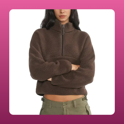 Half Zip Sherpa Pullover