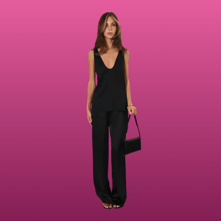 Satin Wide Leg Trousers