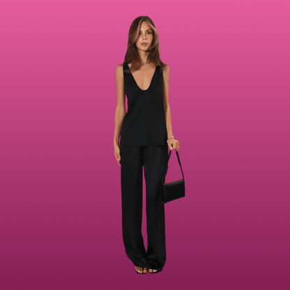 Satin Wide Leg Trousers