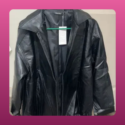 Oversized Faux Leather Jacket