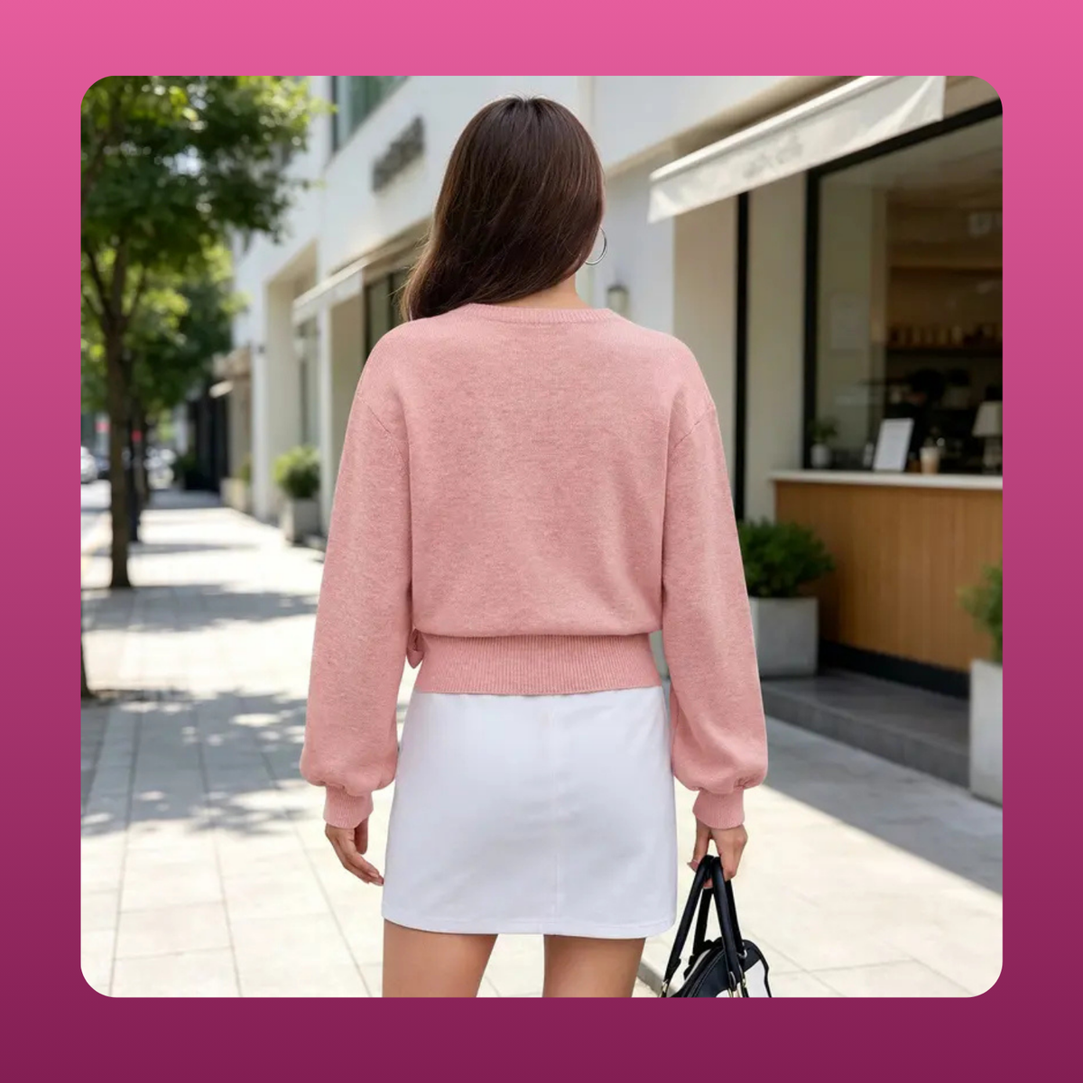 V Neck Wrap Crop Cardigan