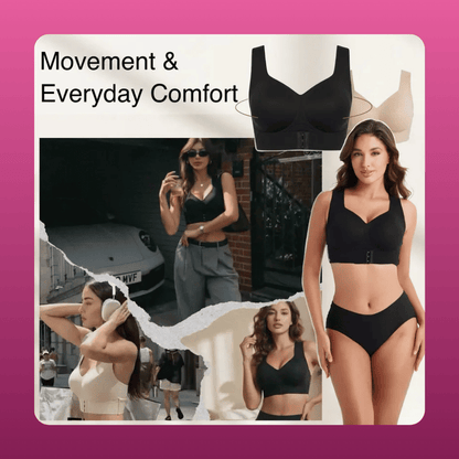 Wide Strap Front Close Bra