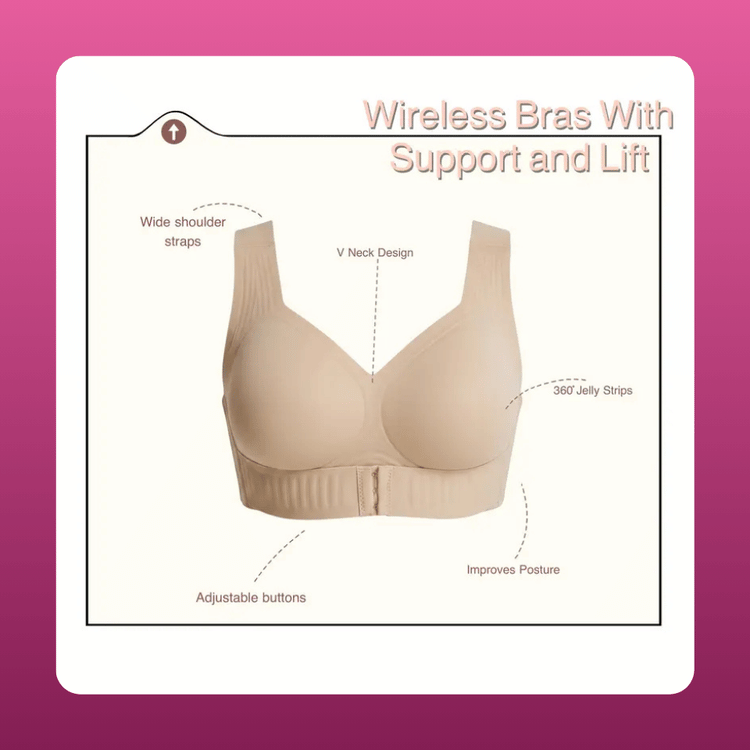 Wide Strap Front Close Bra