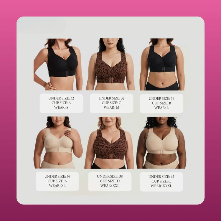 Wide Strap Front Close Bra