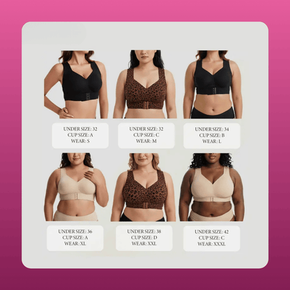 Wide Strap Front Close Bra