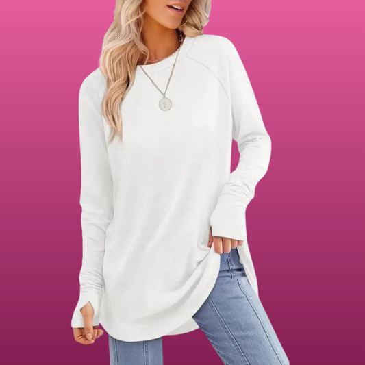 Long Sleeve Thumbhole Tunic Top