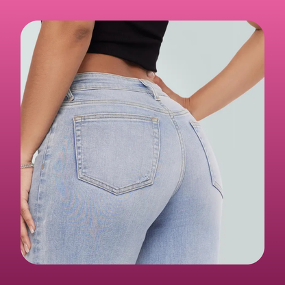 Mid Rise Wide Leg Jeans