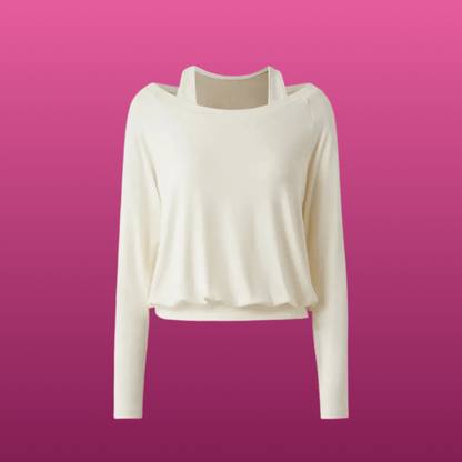 Built In Bra Layering Long Sleeve Top