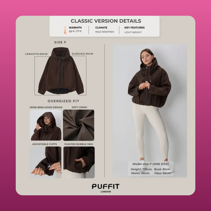 Cropped Hooded Rain Jacket