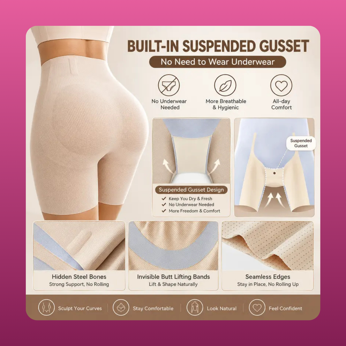 High Waist Seamless Shaping Shorts