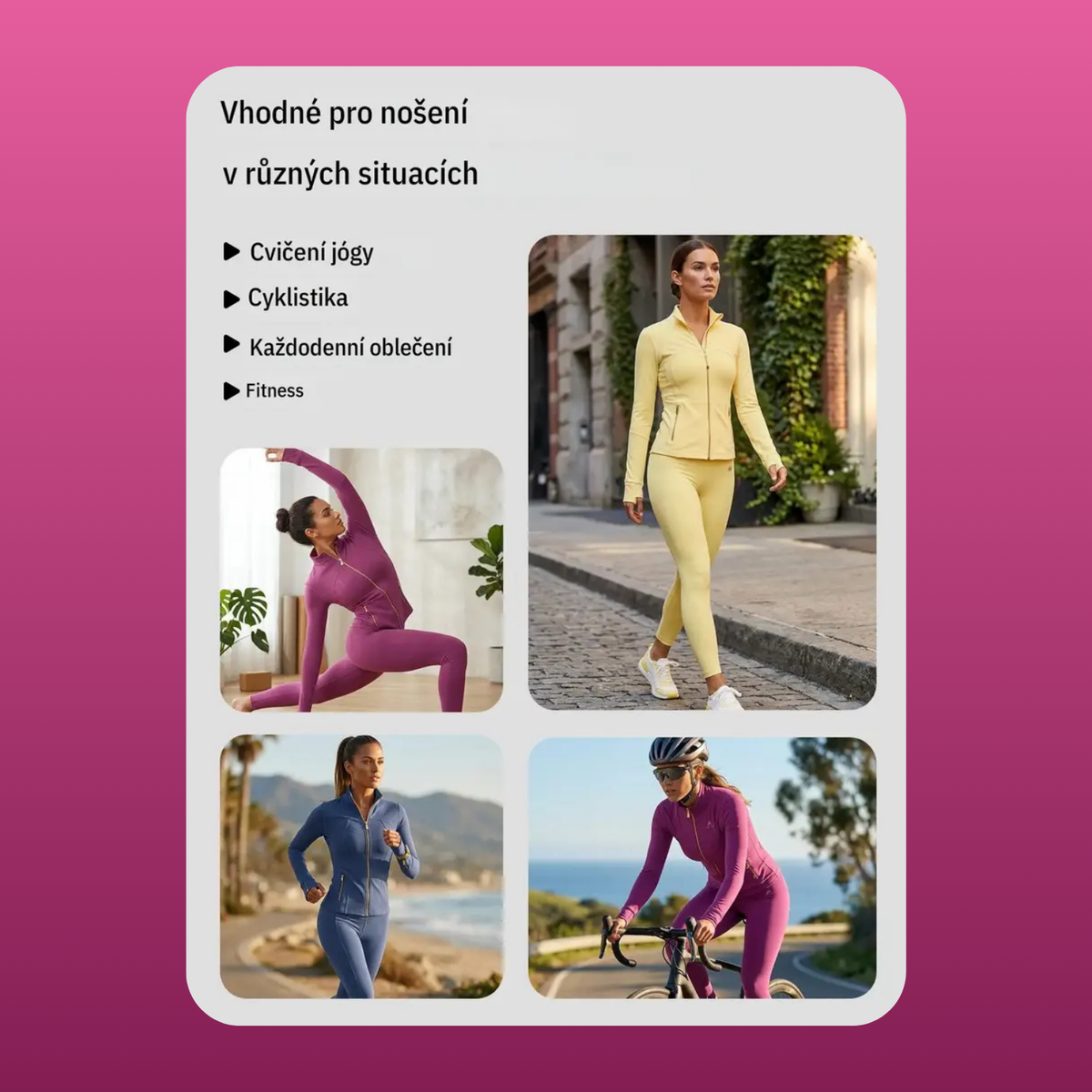Brushed Zip Jacket Activewear Set