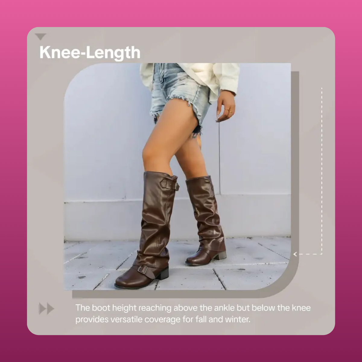 Knee High Low Heel Boots