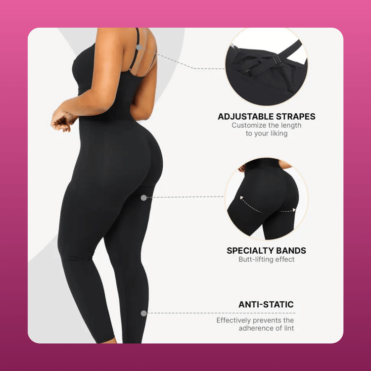 Zip Front Full Length Shaping Jumpsuit