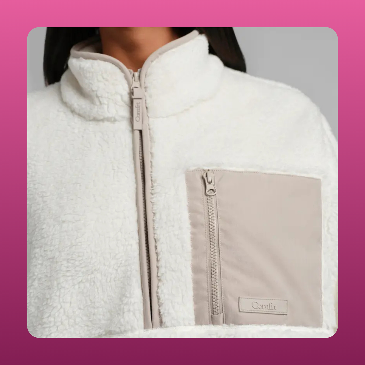 Teddy Fleece Half Zip Pullover