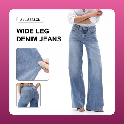 High Stretch Wide Leg Jeans