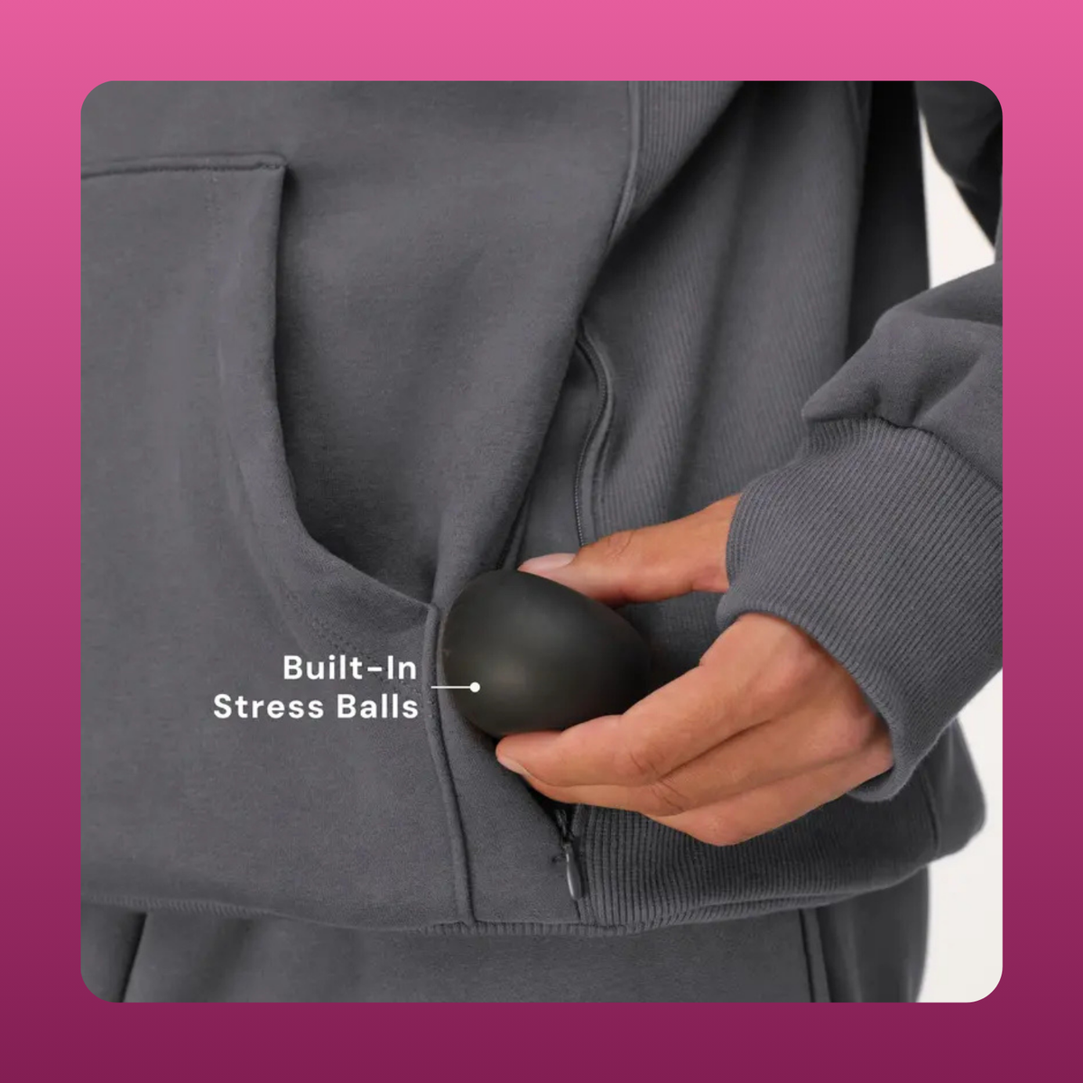 Stress Ball Pocket Oversized Hoodie