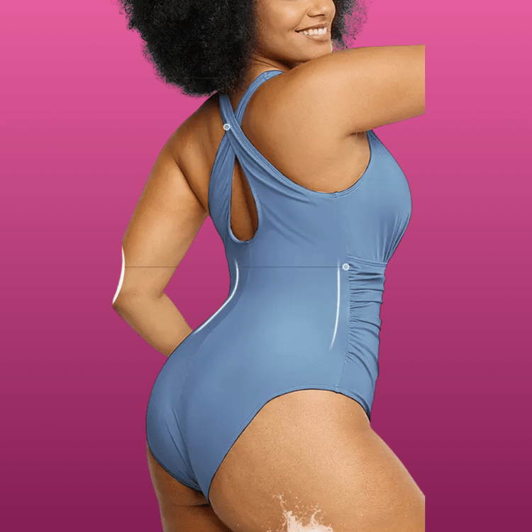 Front Ruched Tummy Control Swimsuit