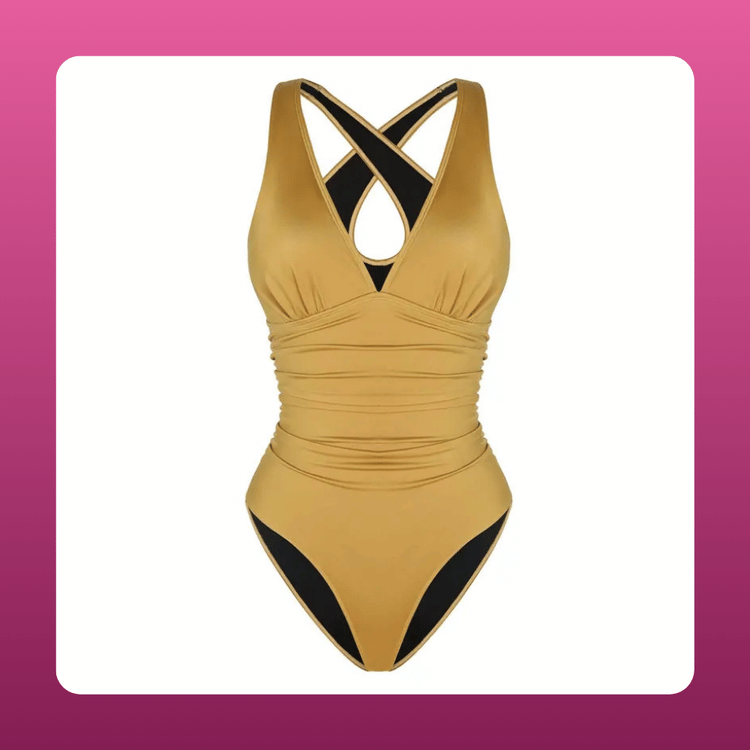Front Ruched Tummy Control Swimsuit
