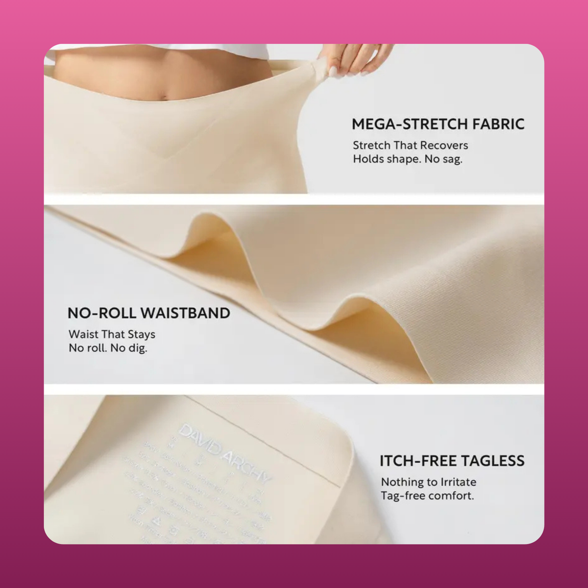 Seamless High Waist Panties (5 Pack)