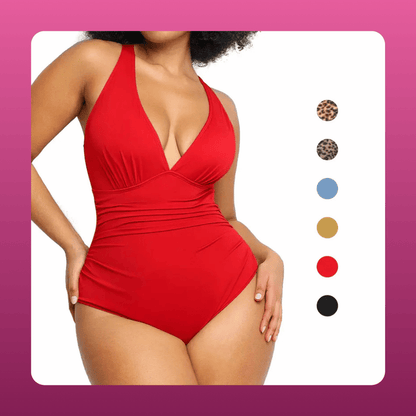 Front Ruched Tummy Control Swimsuit
