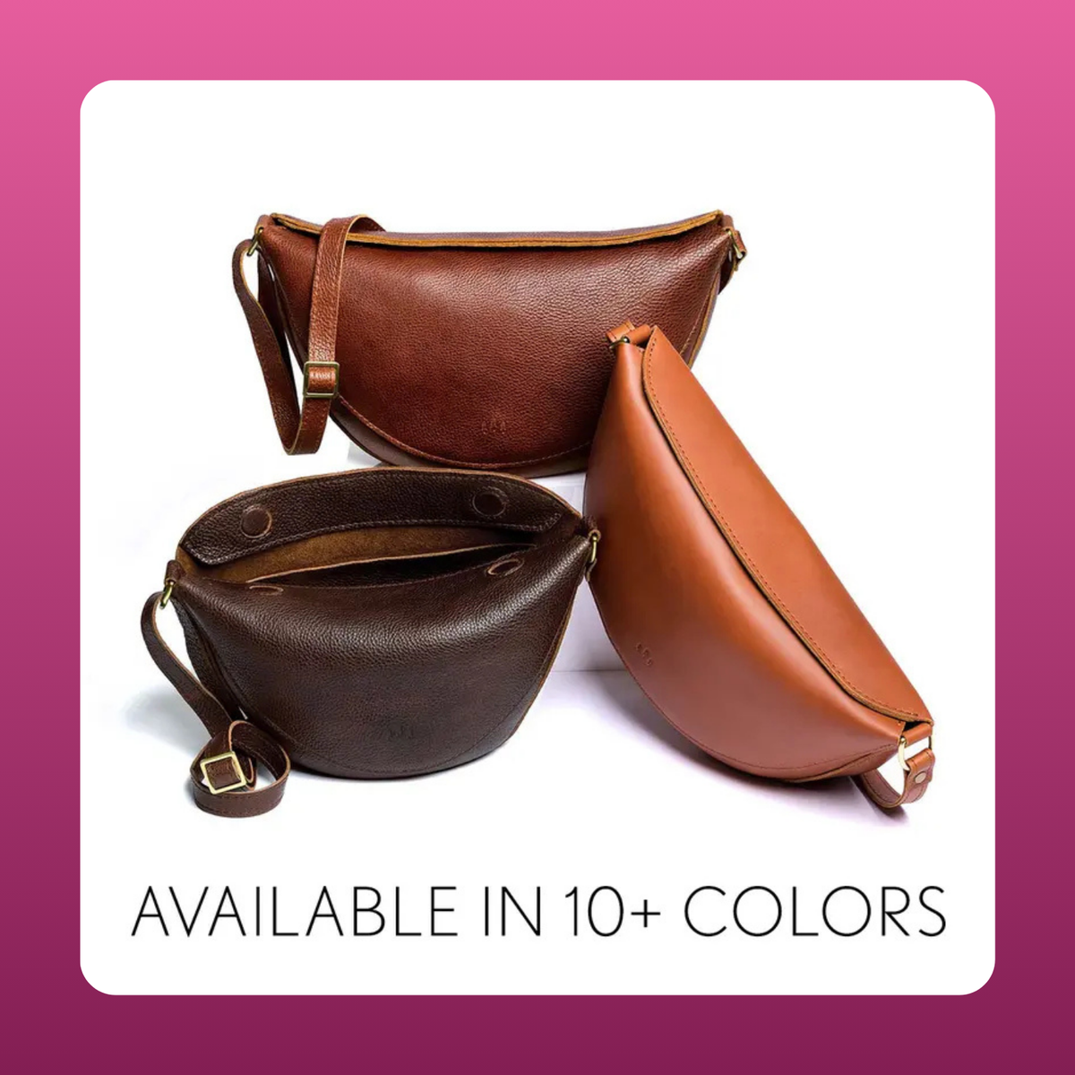 Leather Crescent Sling Bag