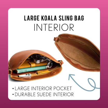 Leather Crescent Sling Bag