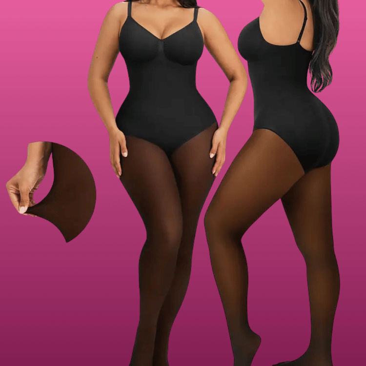 Sheer Panel Fleece Lined Tights