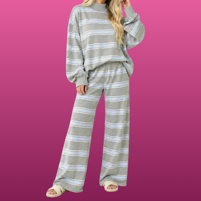 Striped Knit Lounge Set