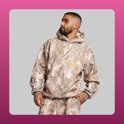 Camo Print Oversized Hoodie