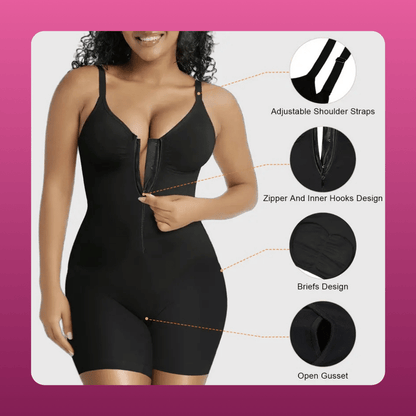 Zip Up Shaping Bodysuit