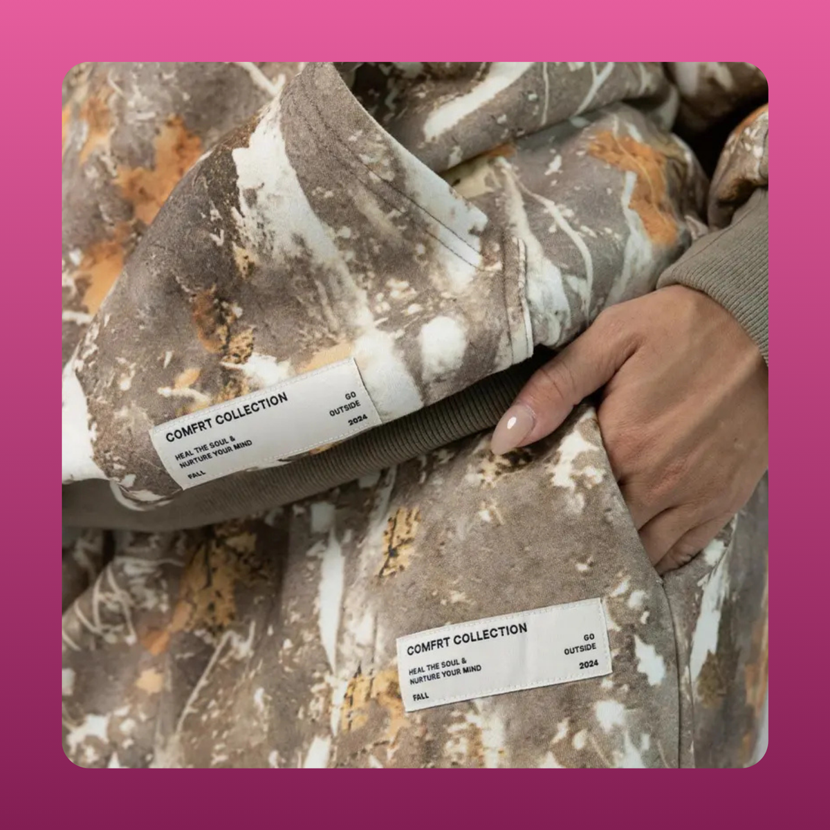 Camo Print Oversized Hoodie