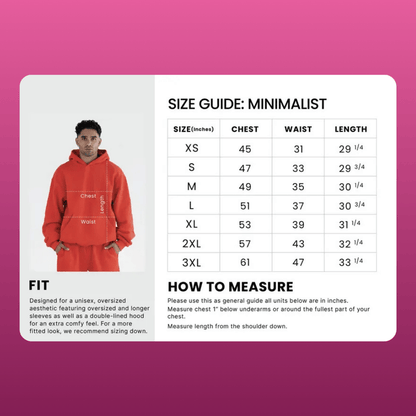 Oversized Minimalist Fleece Hoodie