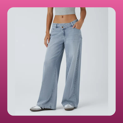 Asymmetric Low Rise Baggy Jeans
