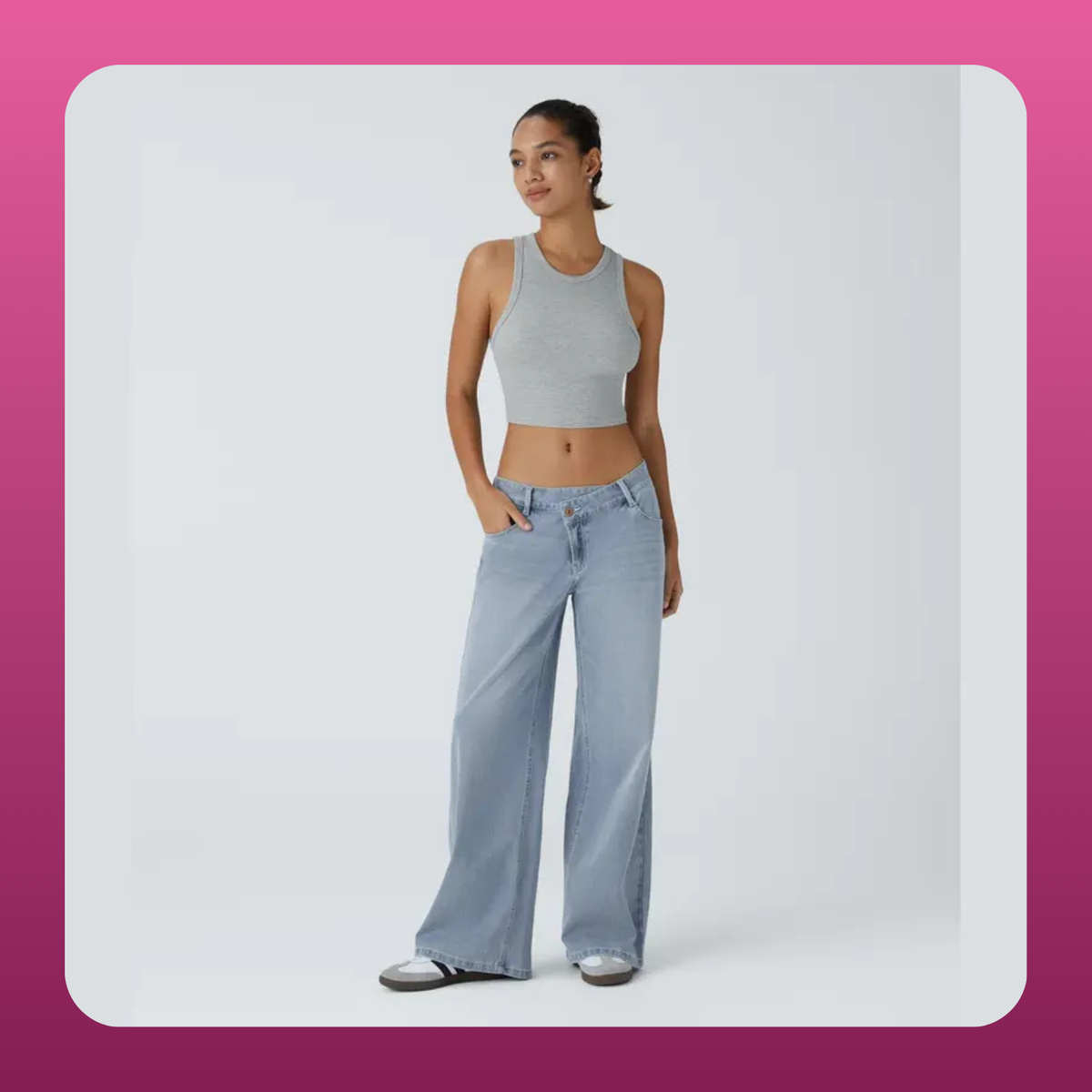 Asymmetric Low Rise Baggy Jeans