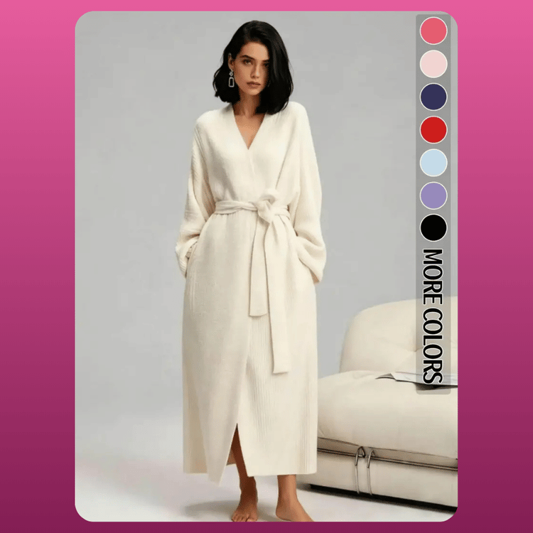 Double Sided Fleece Wrap Robe