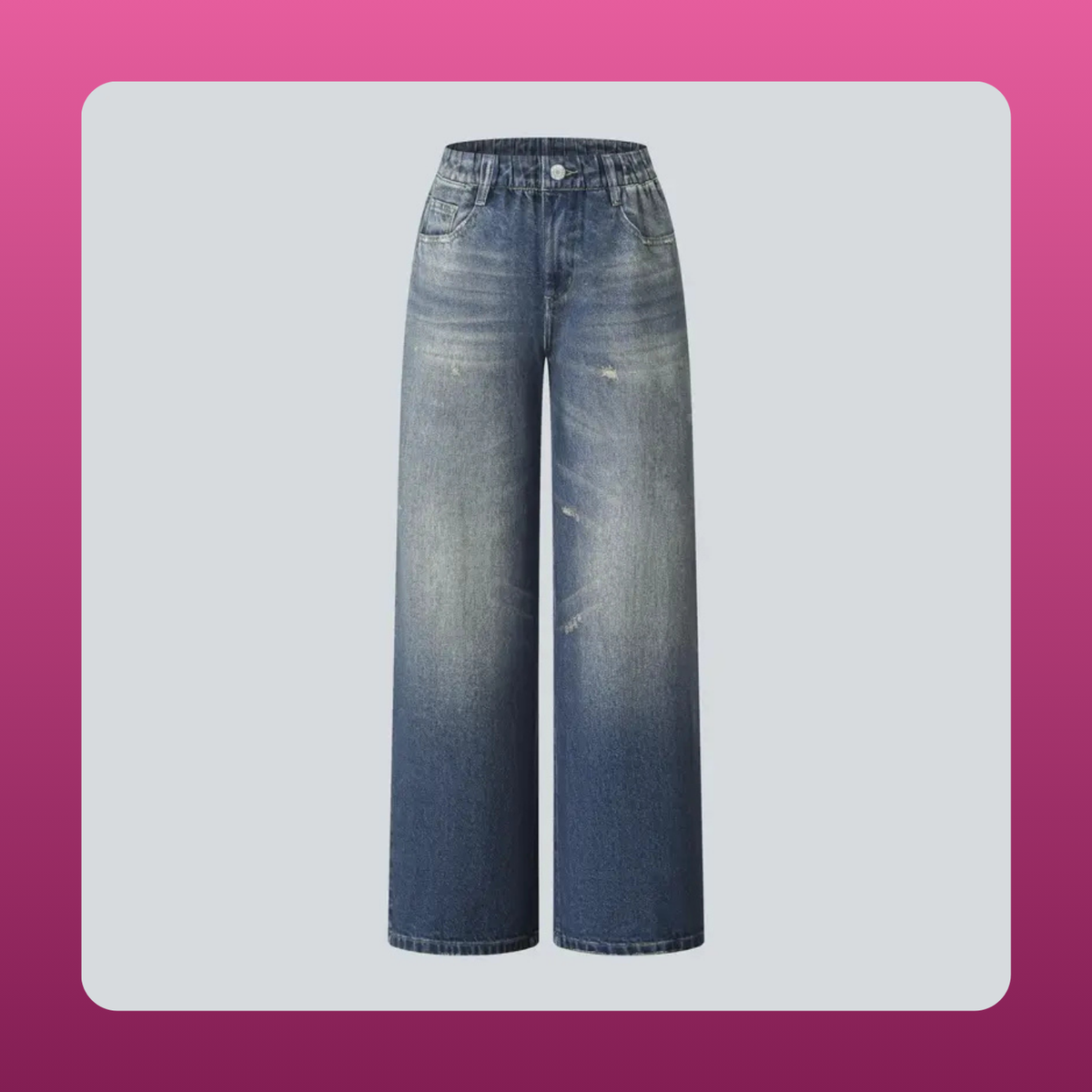 Denim Print French Terry Joggers