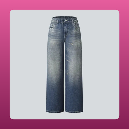 Denim Print French Terry Joggers