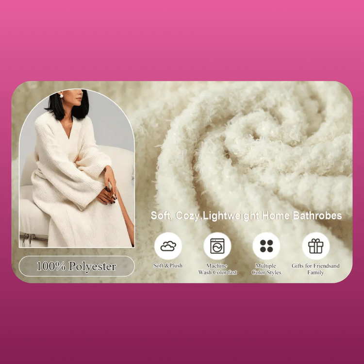 Double Sided Fleece Wrap Robe