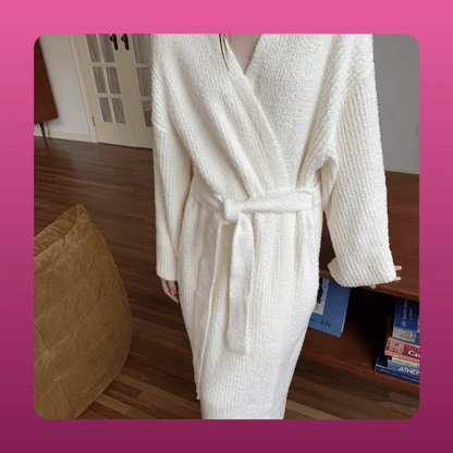 Double Sided Fleece Wrap Robe