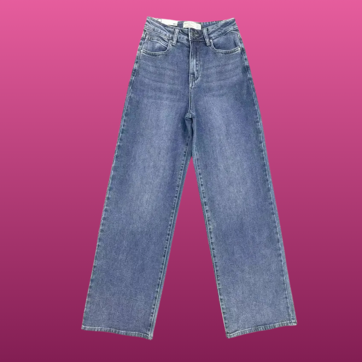Three Length Wide Leg Jeans